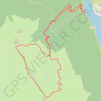 Le Pic de Chérue en boucle depuis le lac de Fabrèges (Vallée d'Ossau) GPS track, route, trail