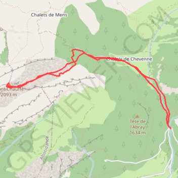 Mont Chauffé GPS track, route, trail