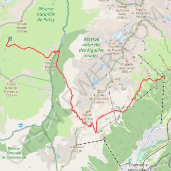 Via Alpina - Refuge de Moëde-Anterne > La Flégère GPS track, route, trail