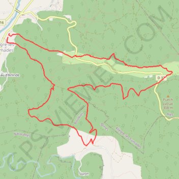 Château d'Allegre - Les fumades GPS track, route, trail