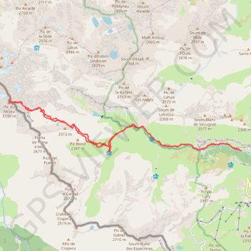 Tapou par la cabane de Lourdes GPS track, route, trail