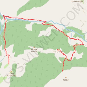 Valle de Aller y pico Cicueta GPS track, route, trail