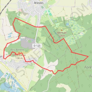 Du Mont César à l'Abbaye de Froidmont GPS track, route, trail