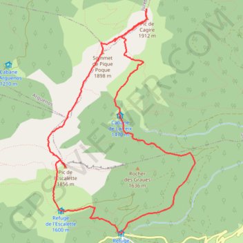 Pic de Cagire (31) GPS track, route, trail