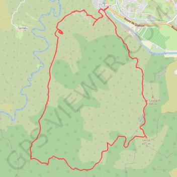 Sauve - Coutach - Mer des Rochers - Cadran Solaire GPS track, route, trail