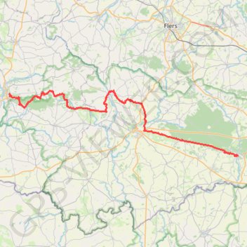 GR 22 : De Bagnoles-de-l'Orne (Orne) à Mortain (Manche) GPS track, route, trail