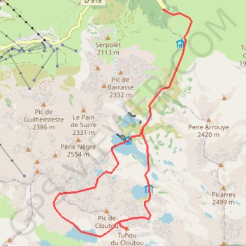 Tuhou de Cloutou GPS track, route, trail