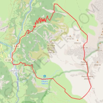 Piméné face nord GPS track, route, trail