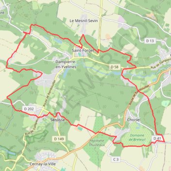 VALLEE DE CHEVREUSE GPS track, route, trail