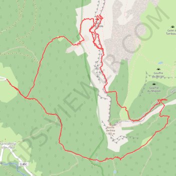 Grotte du Biolet et Roche de Fitta GPS track, route, trail
