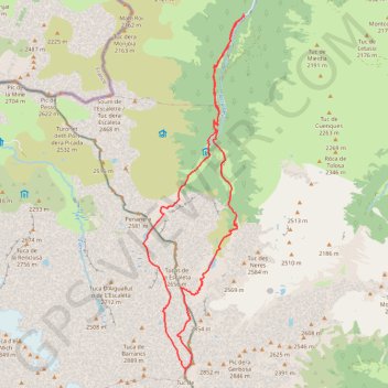 Mulleres depuis Artiga de lin GPS track, route, trail