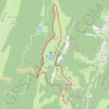 Plateau de la Molière (Saint Nizier) GPS track, route, trail