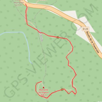 🚶 Trace de Mamelle de Pigeon GPS track, route, trail