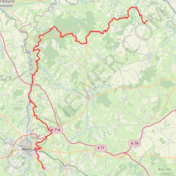 GR303 De Néris-les-Bains à Limoise (Allier) GPS track, route, trail
