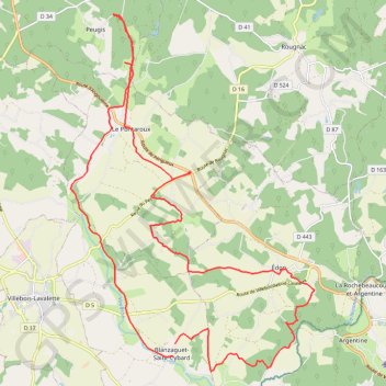 Blanzaguet GPS track, route, trail