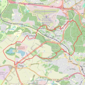 Saclay verrieres GPS track, route, trail