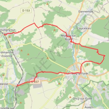 Randonnée autour de Milly-La-Forêt (77) GPS track, route, trail