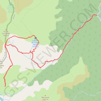 Vallée du SIRBAL - Cabane de BALLEDREYT vers étang LARNOUM GPS track, route, trail