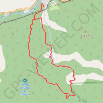 Gorges de la Caranca / refuge de Dona Pa GPS track, route, trail