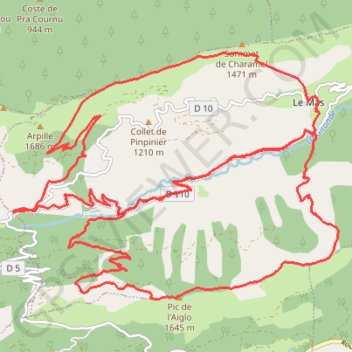 Crête de Charamel - Pic de l'Aiglo GPS track, route, trail