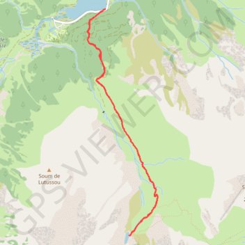 Le lac du Barbat GPS track, route, trail