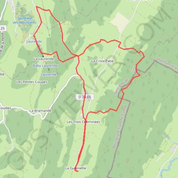 La Guienette - Les Moussières GPS track, route, trail