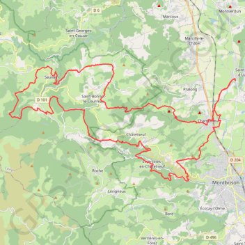 Chalain-d'Uzore - Croix d'automne GPS track, route, trail