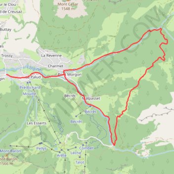 La Bonne Eau - Bernex GPS track, route, trail