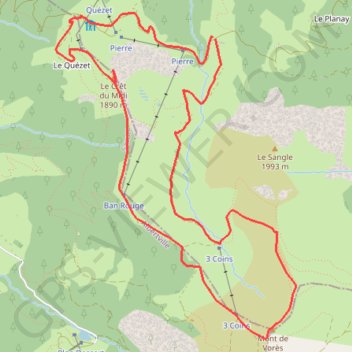 Balade dans le Val d'Arly - Le Mont de Vorès - Ban Rouge - Le Crêt du Midi GPS track, route, trail