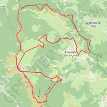Autour de chalmazel GPS track, route, trail