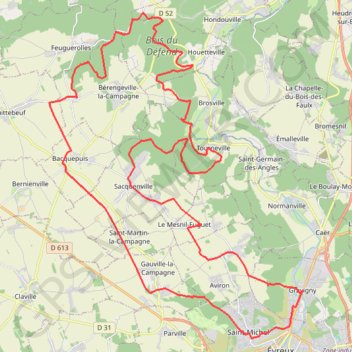 Vallée de l'iton - Plateau du Neubourg GPS track, route, trail