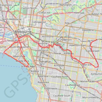 Canterbury - Gardiners Creek - Melbourne GPS track, route, trail