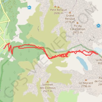 Crête ouest du Rochail GPS track, route, trail