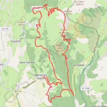 Piquet de Nantes (Isère) GPS track, route, trail