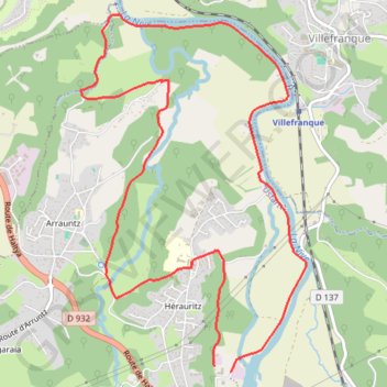 Circuit de la Nive - Ustaritz GPS track, route, trail