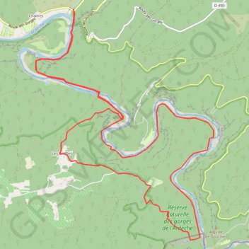 Gorges Ardèche GPS track, route, trail