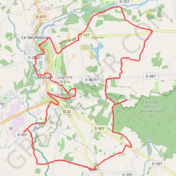 Rando Le Neufbourg GPS track, route, trail