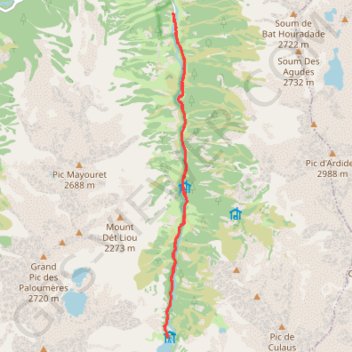 Lac d'Estom - Vallée de Lutour GPS track, route, trail