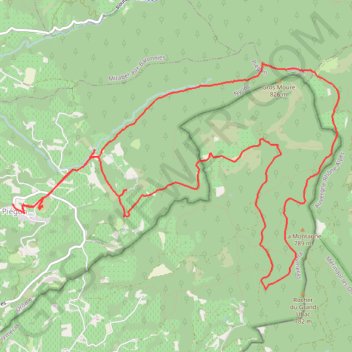 Rando course au départ de Piegon GPS track, route, trail