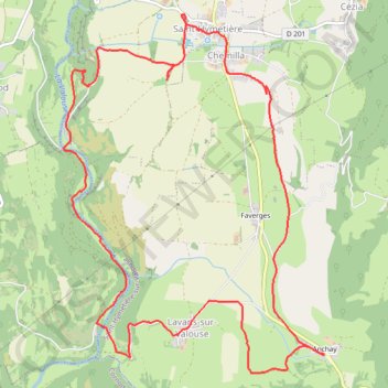 Anchay - La Caborne du Boeuf GPS track, route, trail