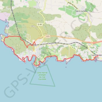 Randonnée à Sausset-les-Pins GPS track, route, trail