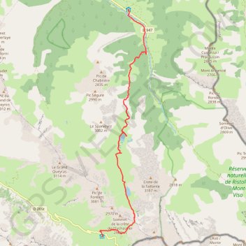 Refuge Agnel - La Monta (Tour du Queyras) GPS track, route, trail