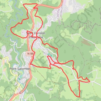Saint Ferreol GPS track, route, trail
