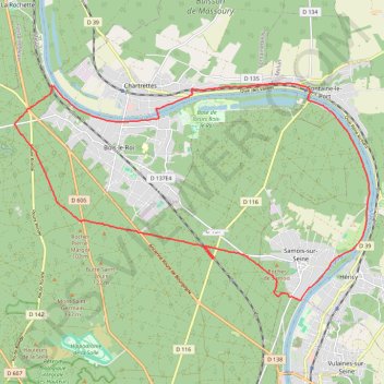 Bois-le-Roi - Bords de Seine GPS track, route, trail