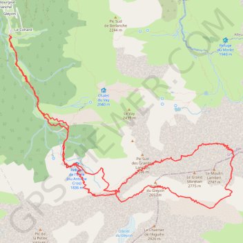 Tour du Grand Morétan GPS track, route, trail