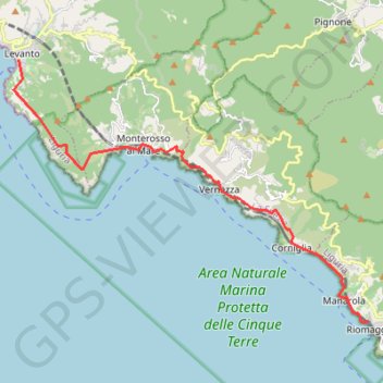 Cinque terre GPS track, route, trail
