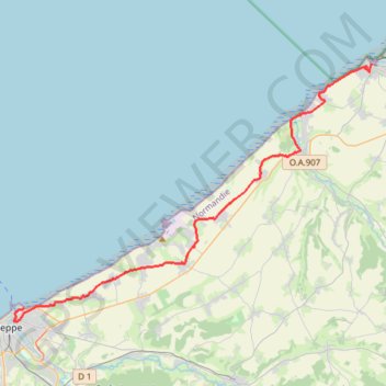 Dieppe / Le Tréport GPS track, route, trail