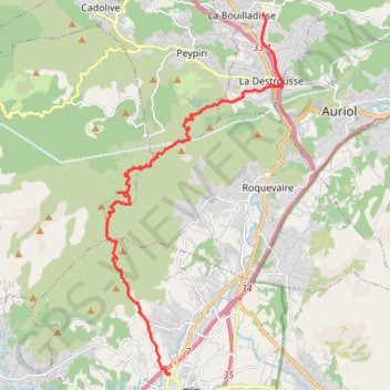 De La Bouilladisse à Aubagne GPS track, route, trail
