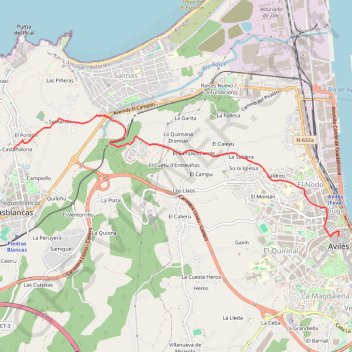 Avilés - La Castañalona GPS track, route, trail